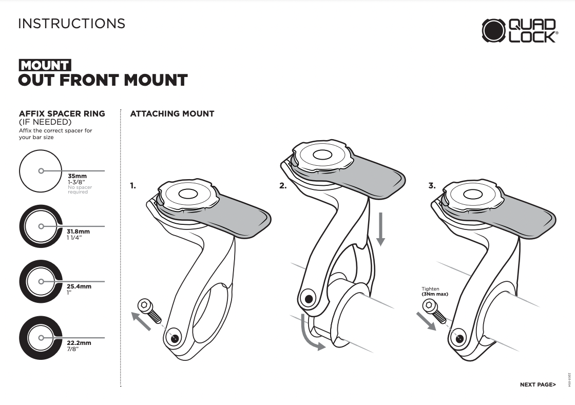 Out Front Mount and Out Front Mount Pro Instructions What can we help you with?